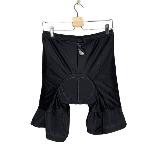 Santic Black Men’s Padded Elastic Waist Nylon Bicycle Cycling Shorts - Picture 11 of 15